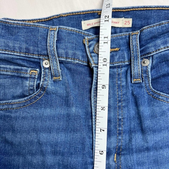 Levi's Women's Mile High Super Skinny Jeans Distressed Size 25 - Picture 8 of 9